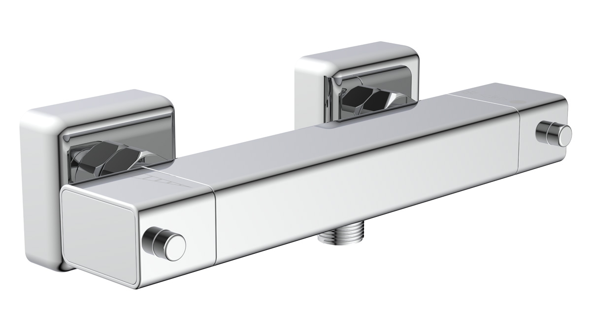 Schutte Signo thermostatische douchekraan vierkant chroom
