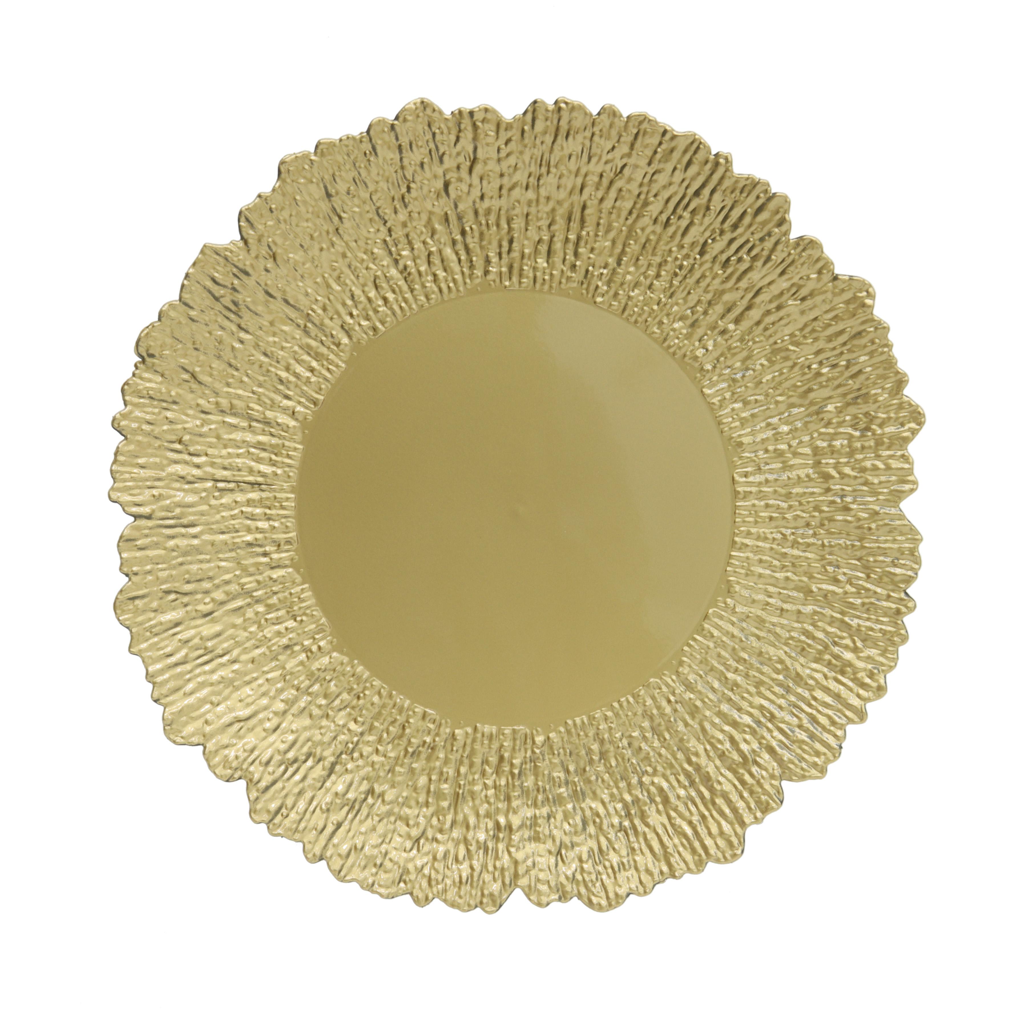 ASSIETTE DECORATION DOREE D.33CM