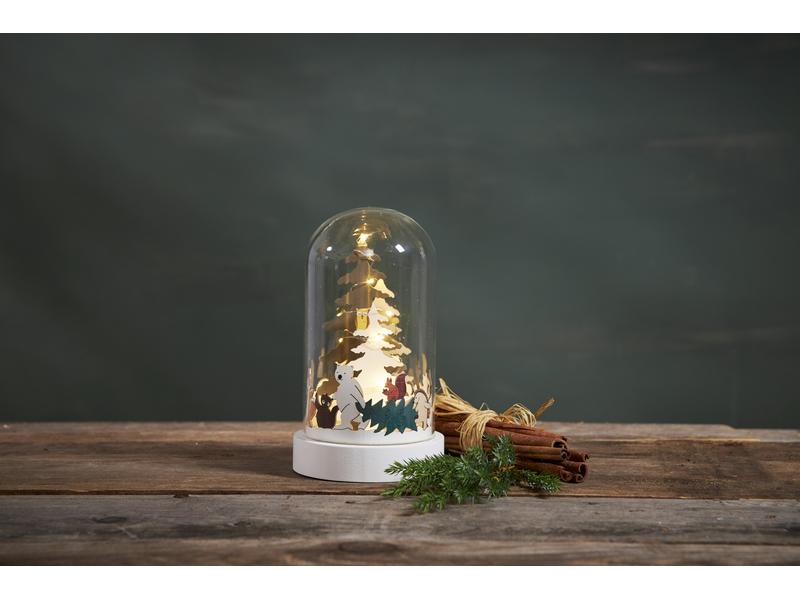 Star Trading Glasdekoration Forest Friends, Ø 11.5 cm LED Tischdekoration