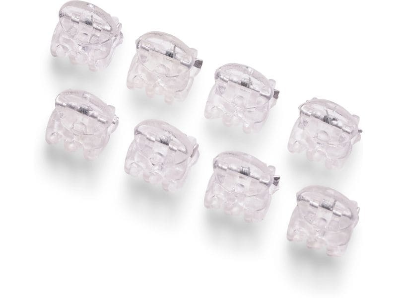 DailyGo Haarklemme 1 cm 8 Stück transparent Mini-Haarklammern perfekt geeignet für silber-graues Haar oder trendige Akzente
