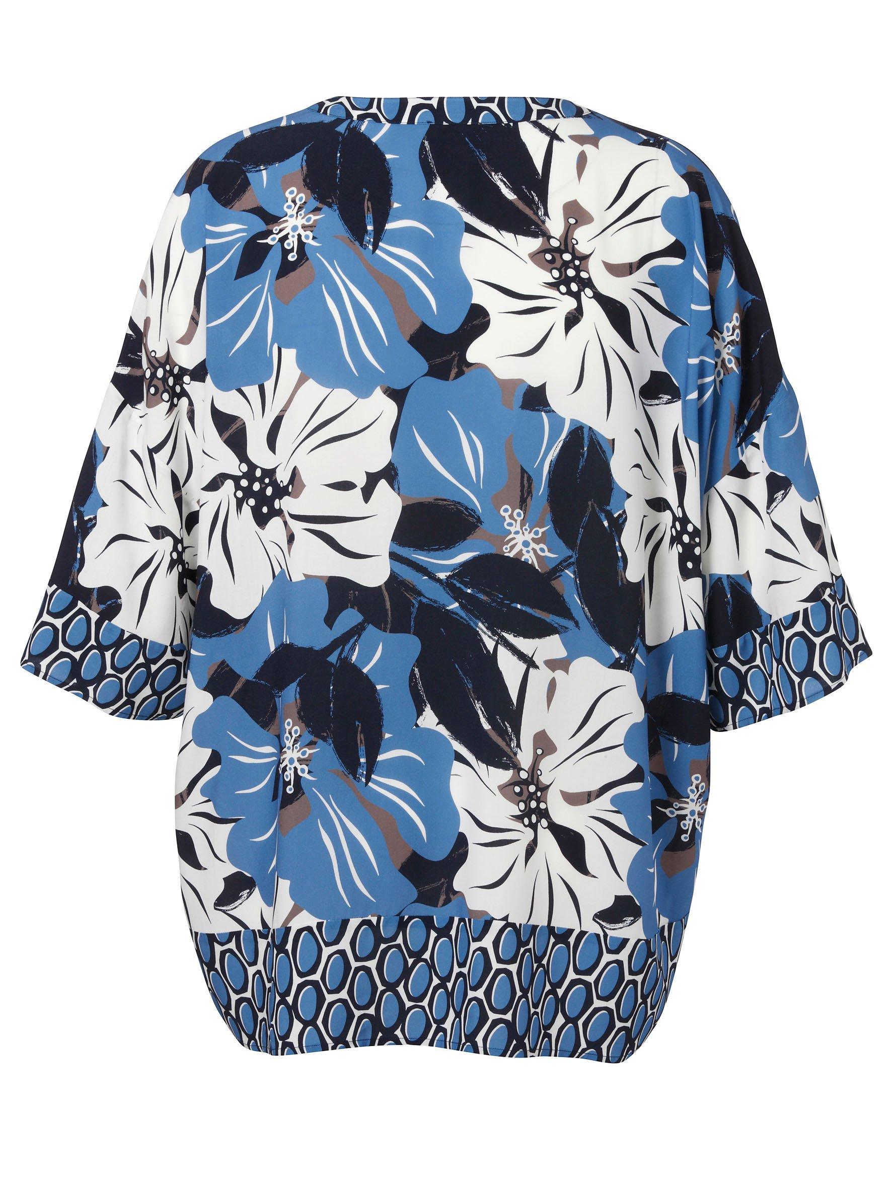 Tunika mit Blumenprint und 7/8-Ärmeln