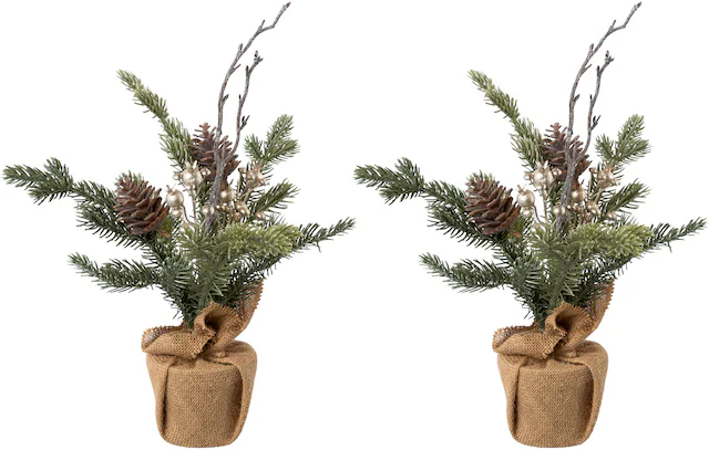 Creativ green Künstlicher Weihnachtsbaum »Weihnachtsdeko, künstlicher Christbaum, Tannenbaum« im Jutesäckchen