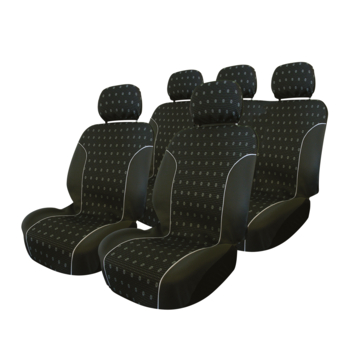 Carpoint Stoelhoesset Charcoal 9 Delig Zwart