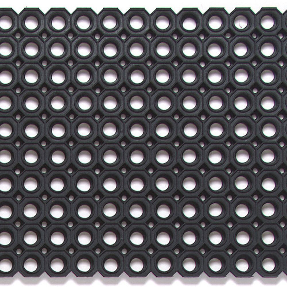 DØRMATTE RUBBERRING 80X120CM SVART