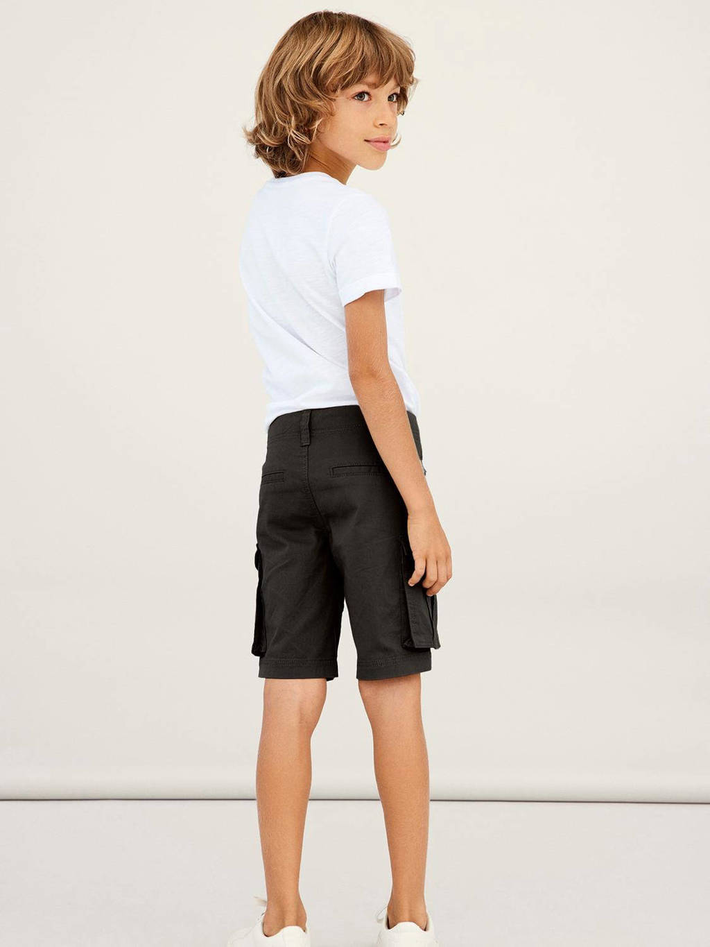 NAME IT regular fit cargo short NKMRYAN zwart