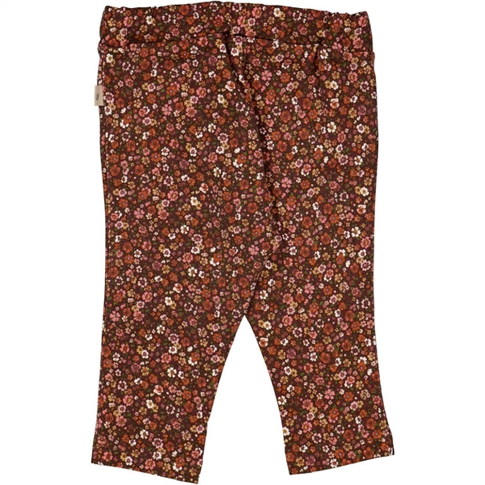 Maroon Flowers Bille Bukser - Wheat → Luksusbaby.dk