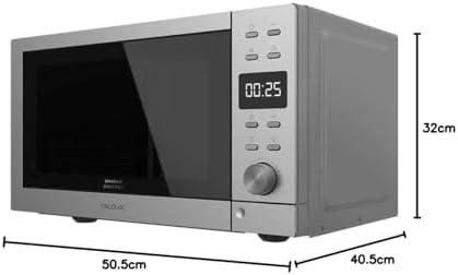 Cecotec Micro ondes numériques sans plaque GrandHeat 2010 Flatbed Steel. Puissance 700 W, Capacité 20 Litres, Grille 900 Watt, 9 Fonctions préréglées, Démarrage rapide, Nettoyage facile. : Cuisine et Maison