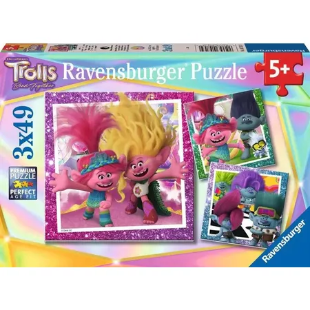 Ravensburger Puzzle - Trolls 3,3 x 49 Teile