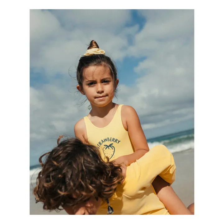 Búho Maillot de Bain 1 Pièce Fraise | Jaune