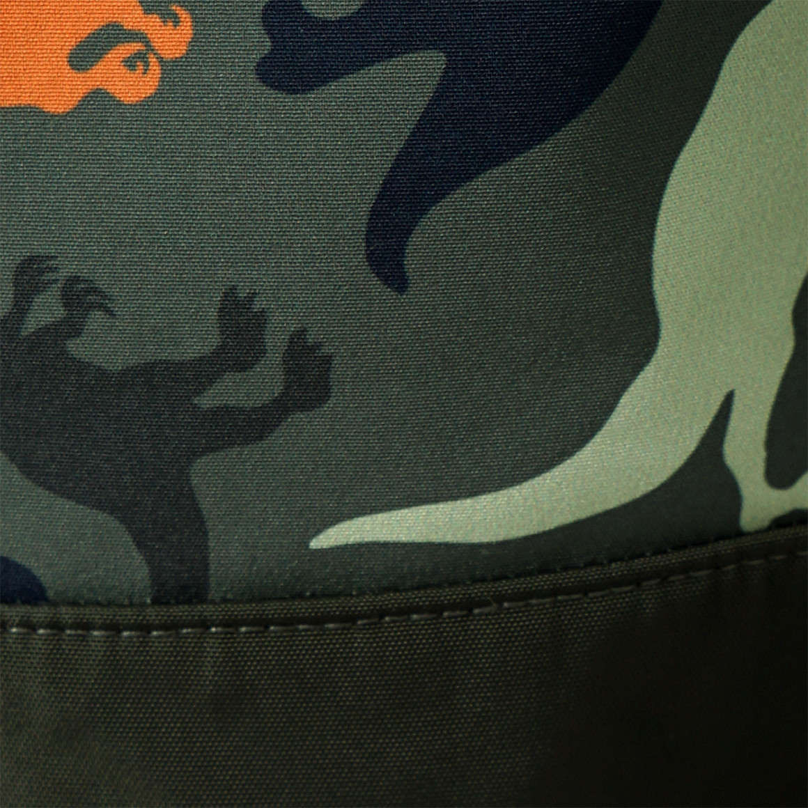 Topomini Baby Softshelloverall mit Dino-Print dunkelgrün / orange