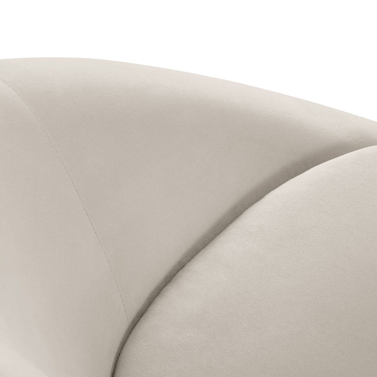 Mazzini Sofas Fauteuil velours petale beige - 94x90x92 cm