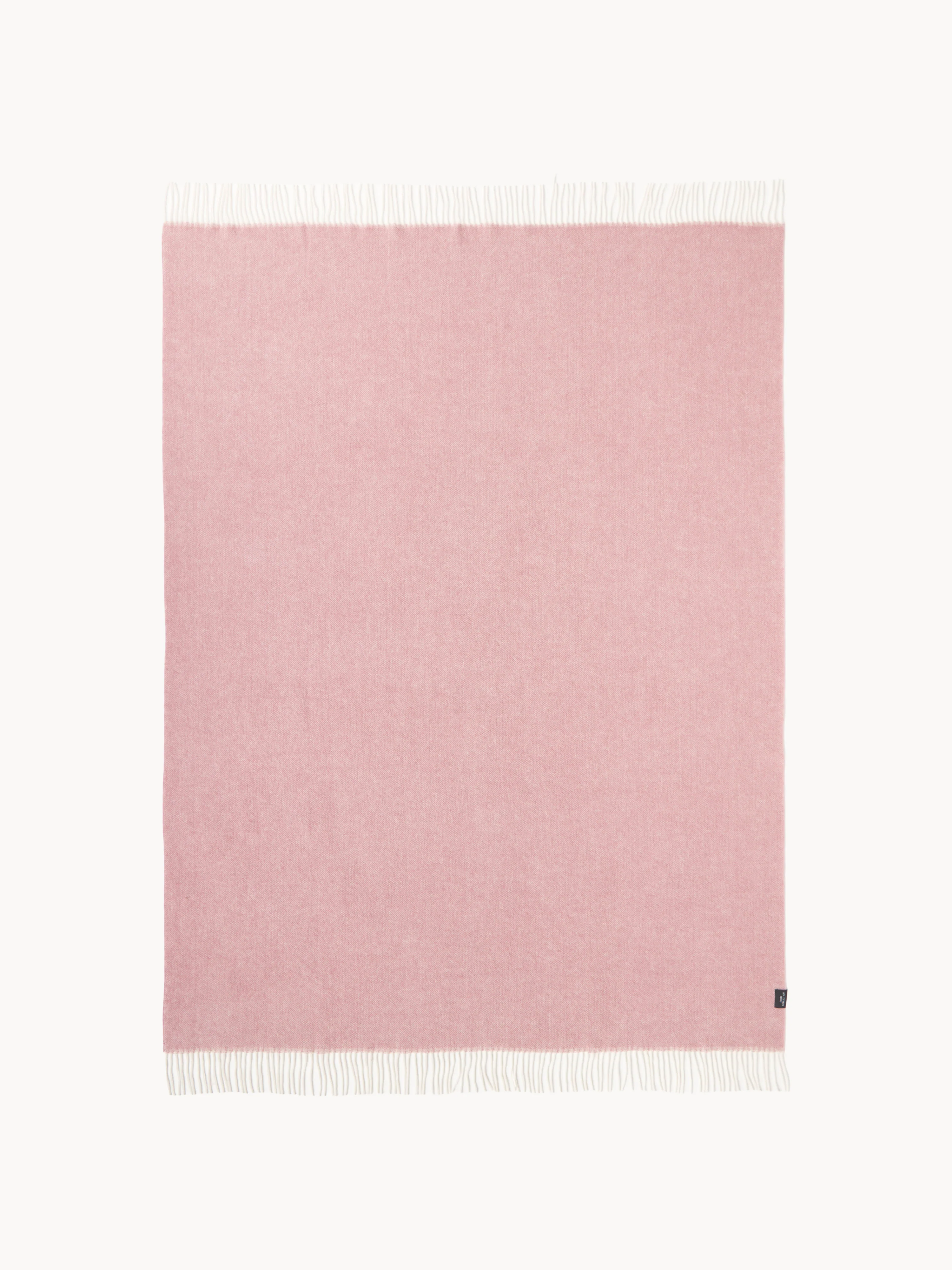 Wollen plaid Tyrol met zigzagpatroon en franjes