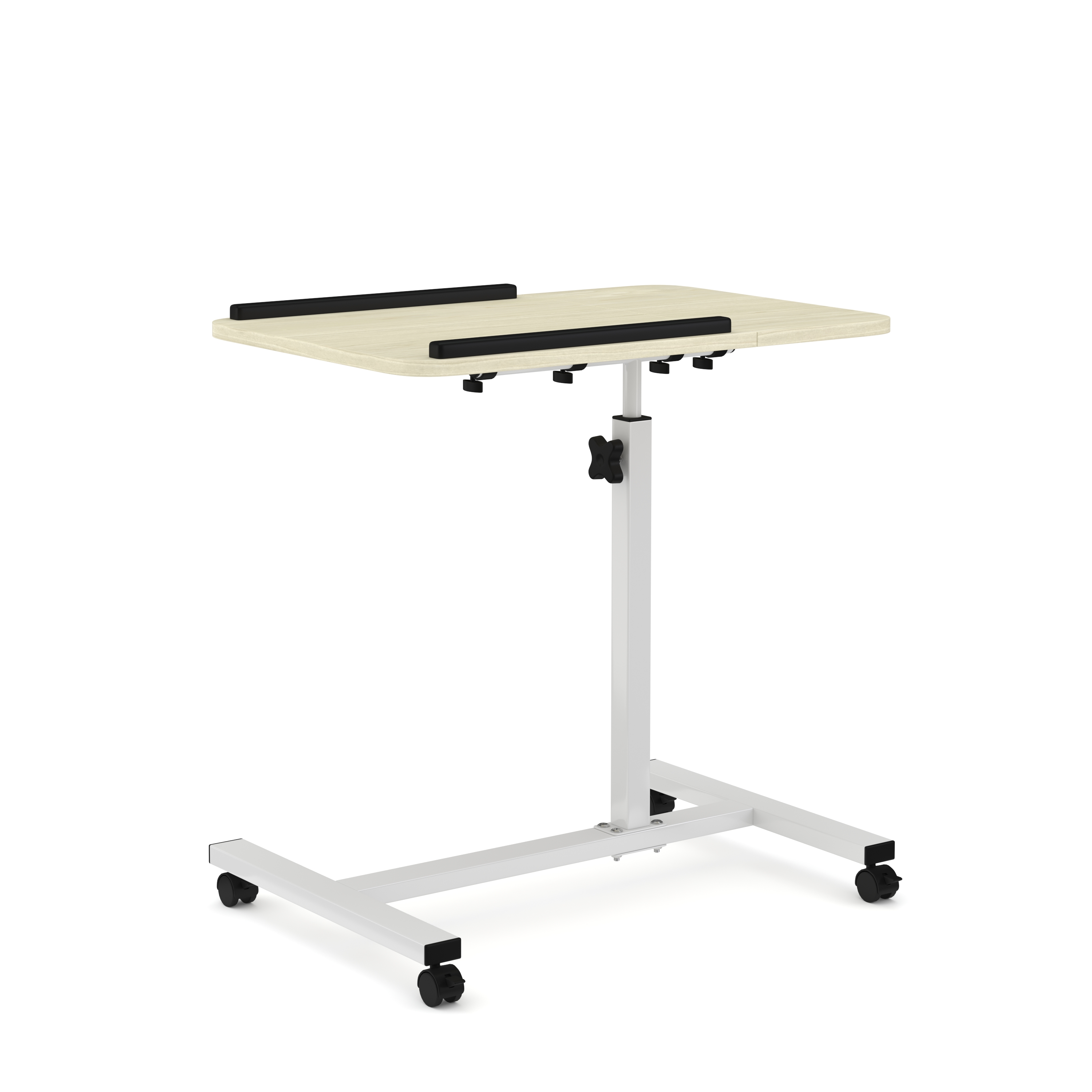 Laptoptisch auf Rollen PALO weiss/hellbraun