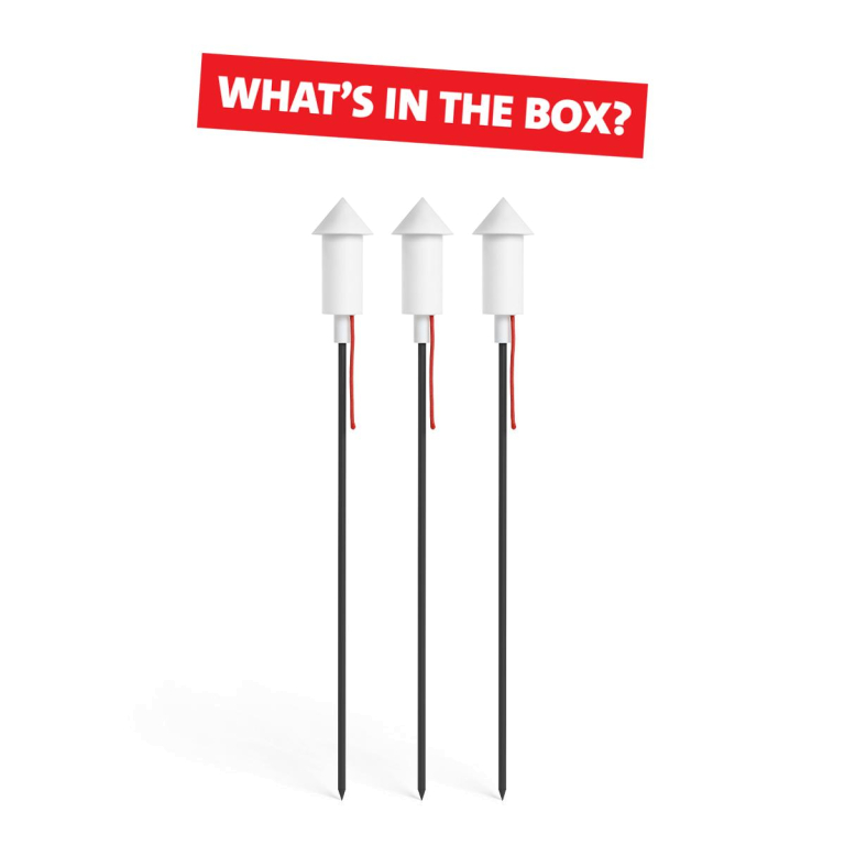 Fatboy Prêt a Racket vuurpijl sokkellamp LED oplaadbaar set van 3