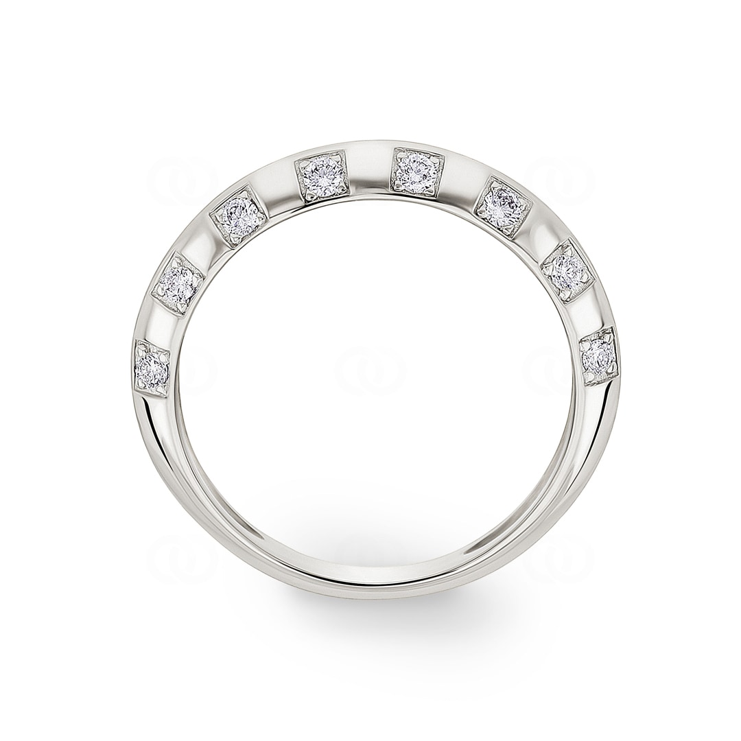 Ring 750/18 K Weissgold mit Diamanten 0.29 ct H/si