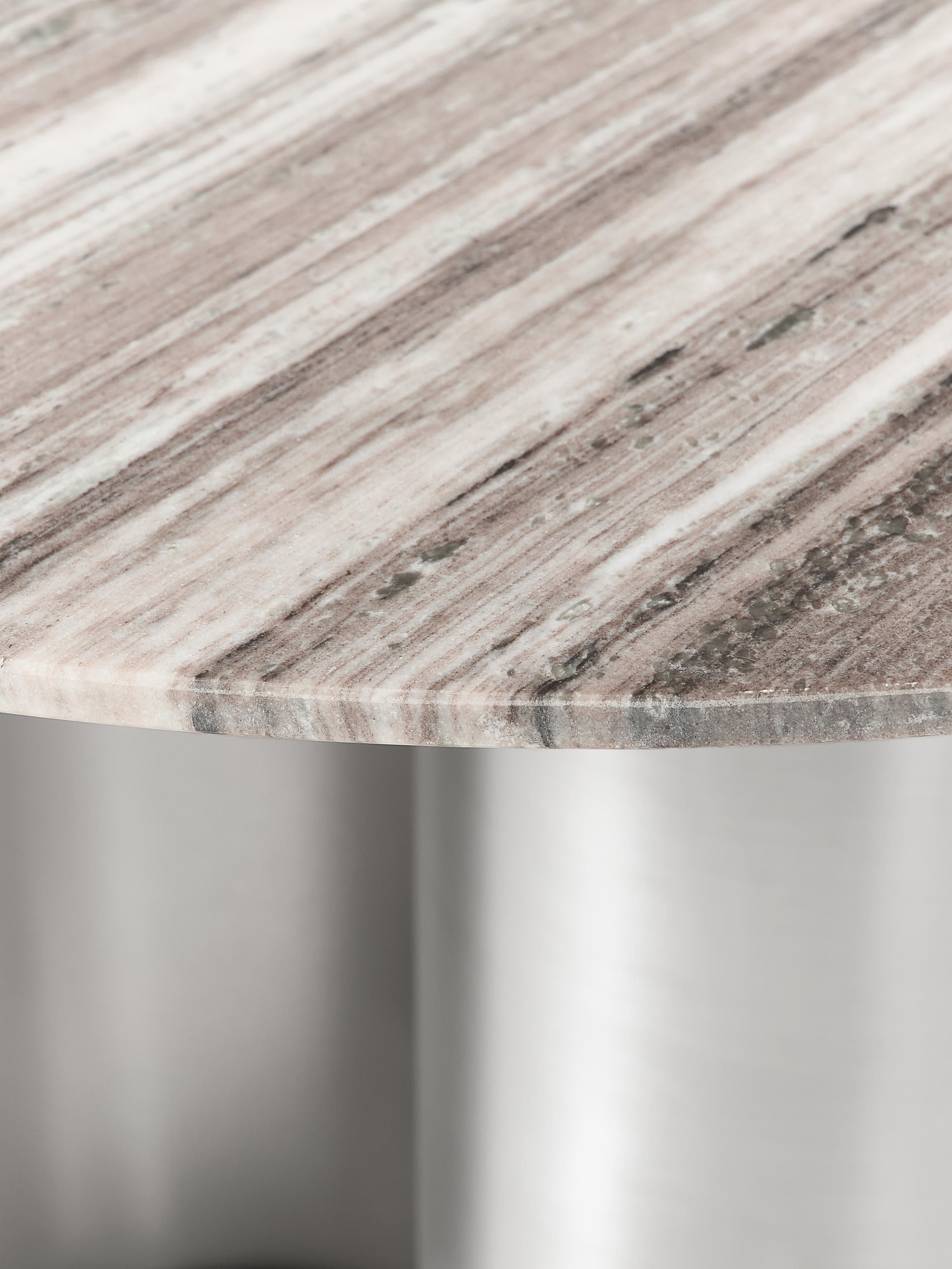 Ronde eettafel Noam met marmeren tafelblad, in verschillende formaten