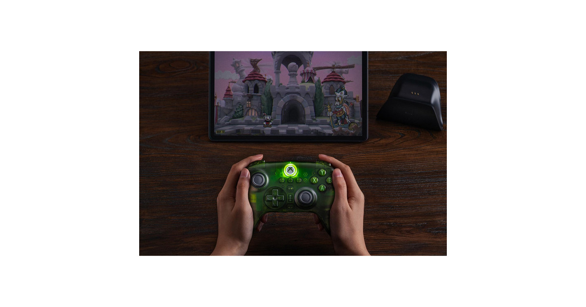 8BitDoUltimate 3-mode controller voor Xbox  (Groen/transparant, Xbox Series X|S, Xbox One, Pc, Bluetooth / USB-C / 2.4 GHz)
