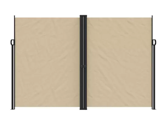 Auvent latéral rétractable beige 220x600 cm