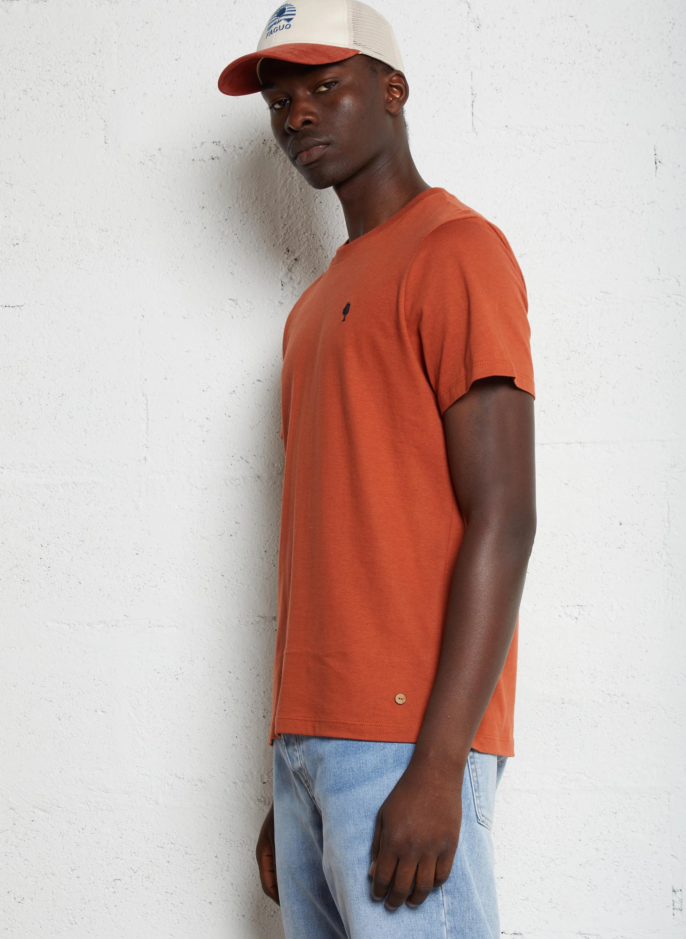 ARCY - Tee-shirt col rond en coton | Rouge