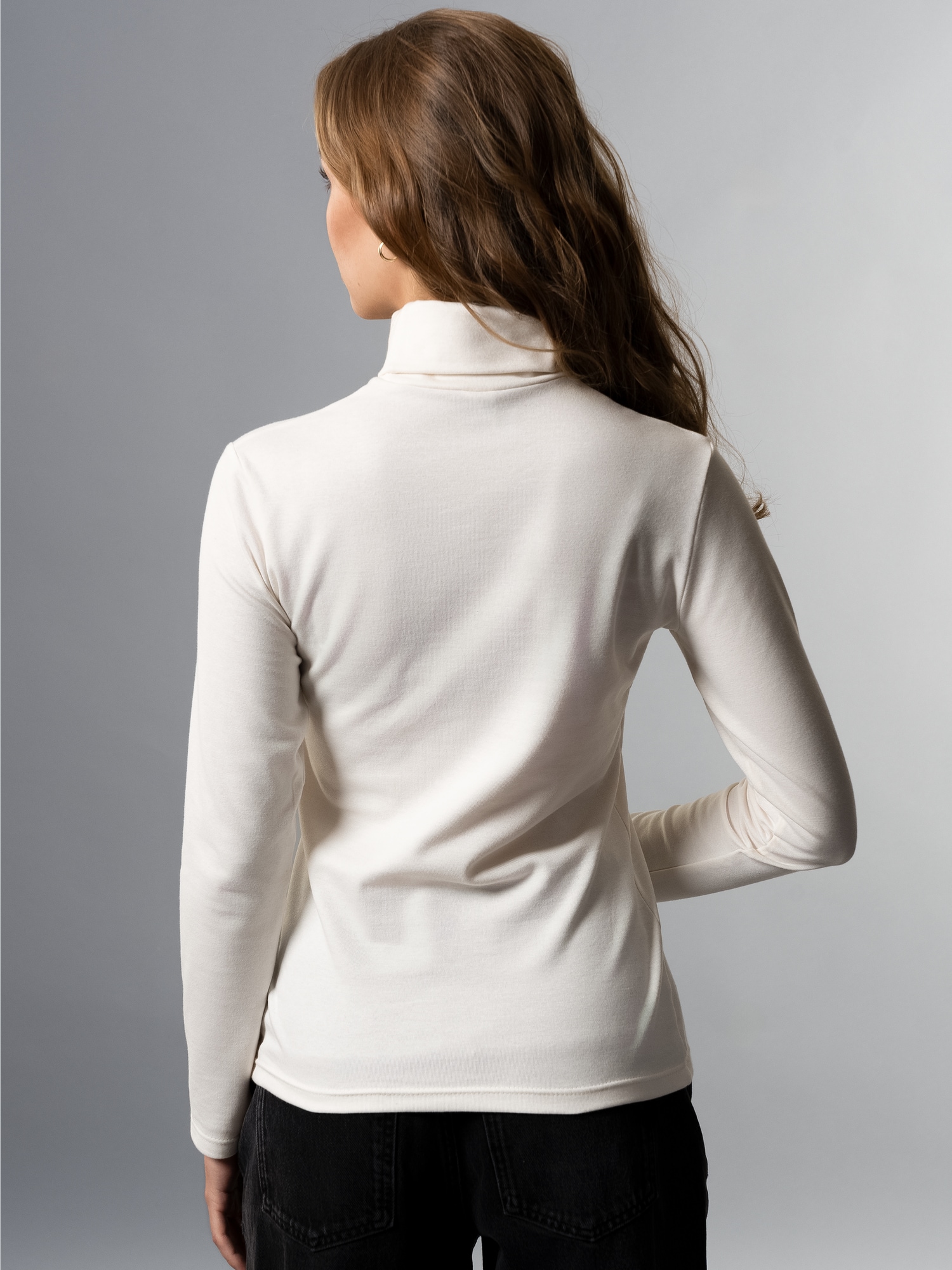 Rollkragenshirt Natur