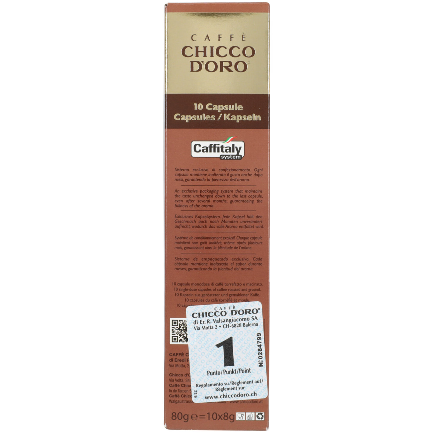 Chicco d'Oro Caffitaly Caffè Créme 10 Caps
