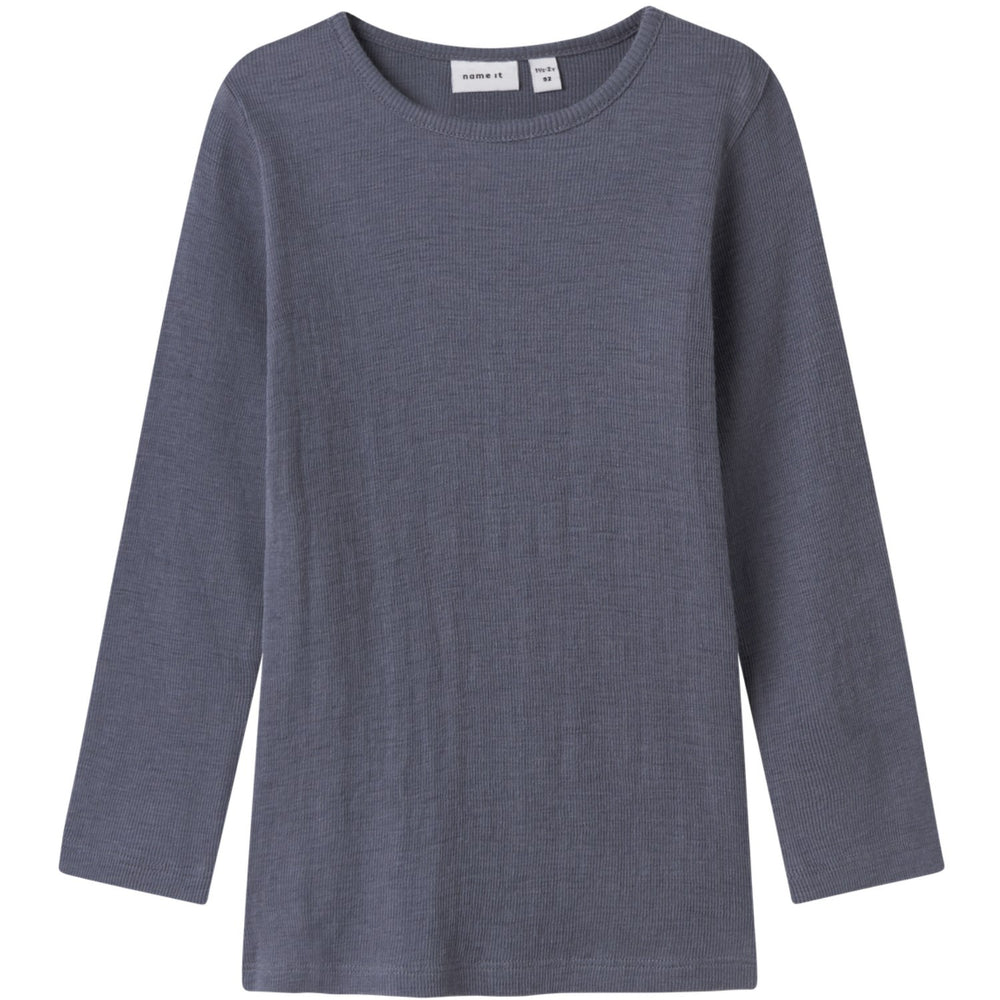 Køb Name It Folkstone Gray Nmmwossa Wo/Si Rib Ls Top