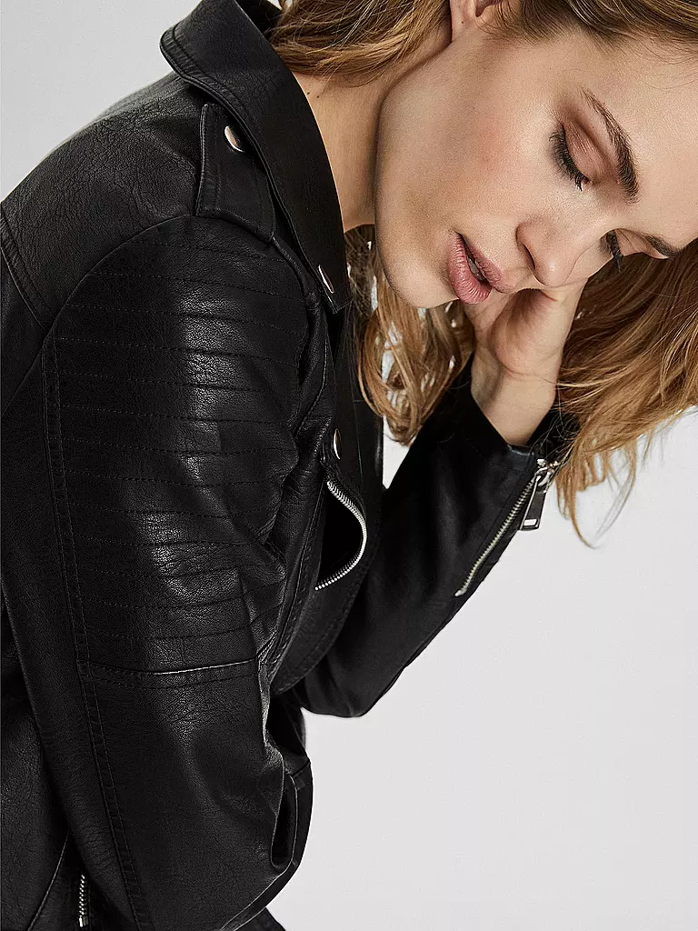 VERO MODA Jacke in Lederoptik VMKERRIULTRA schwarz