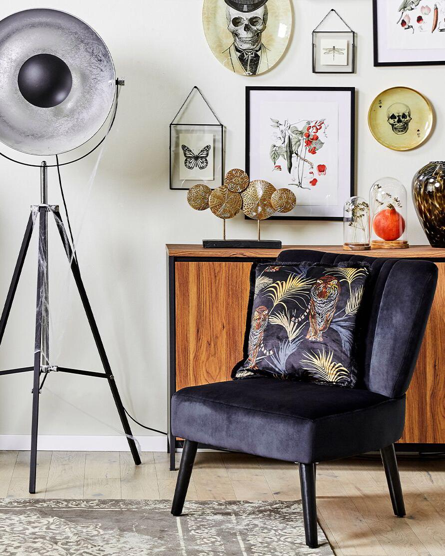 Fauteuil VAASA Fluweel Zwart