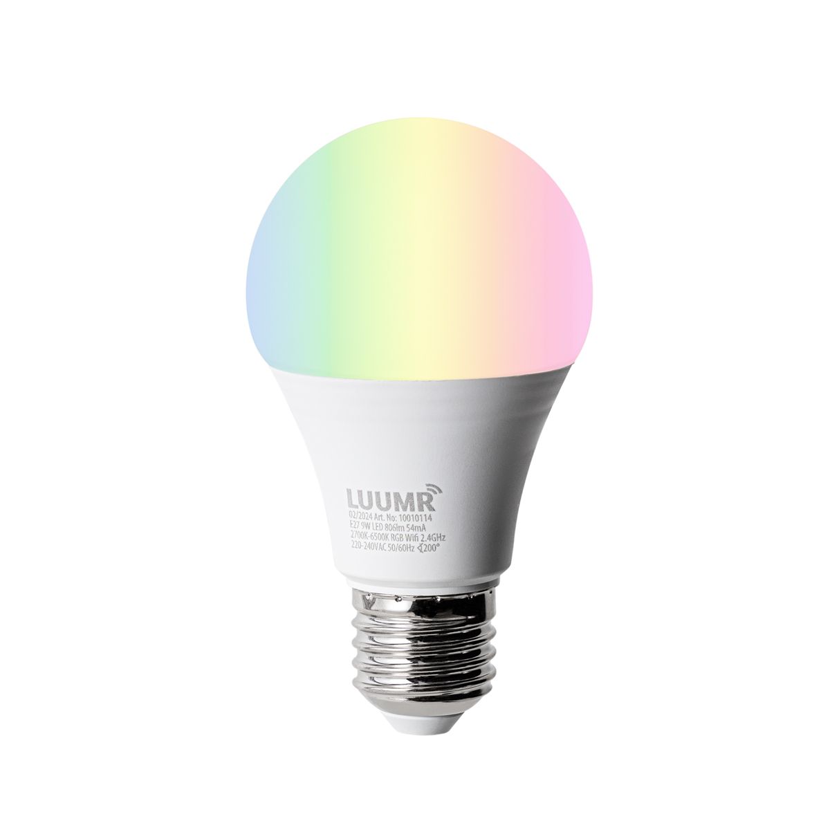 Smart buiten wandlamp zwart met ribbel glas incl. 2 Wifi A60 - Charlois