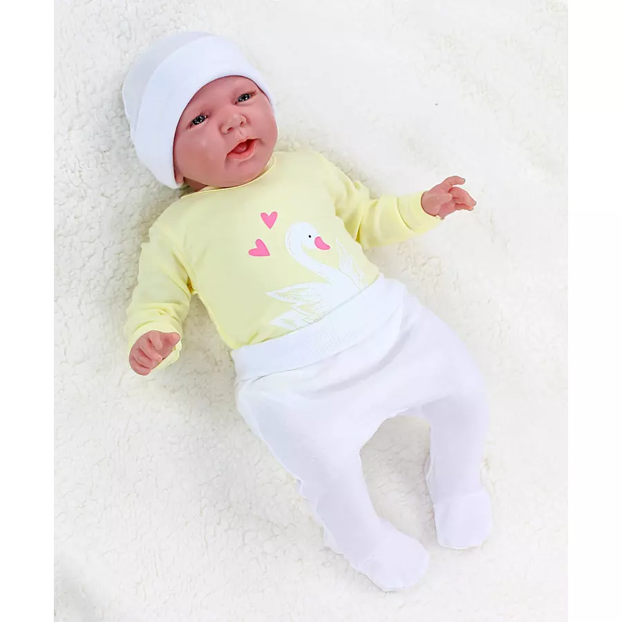 TupTam Mädchen Baby Body Langarm Unifarben 5er Pack gelbweiß