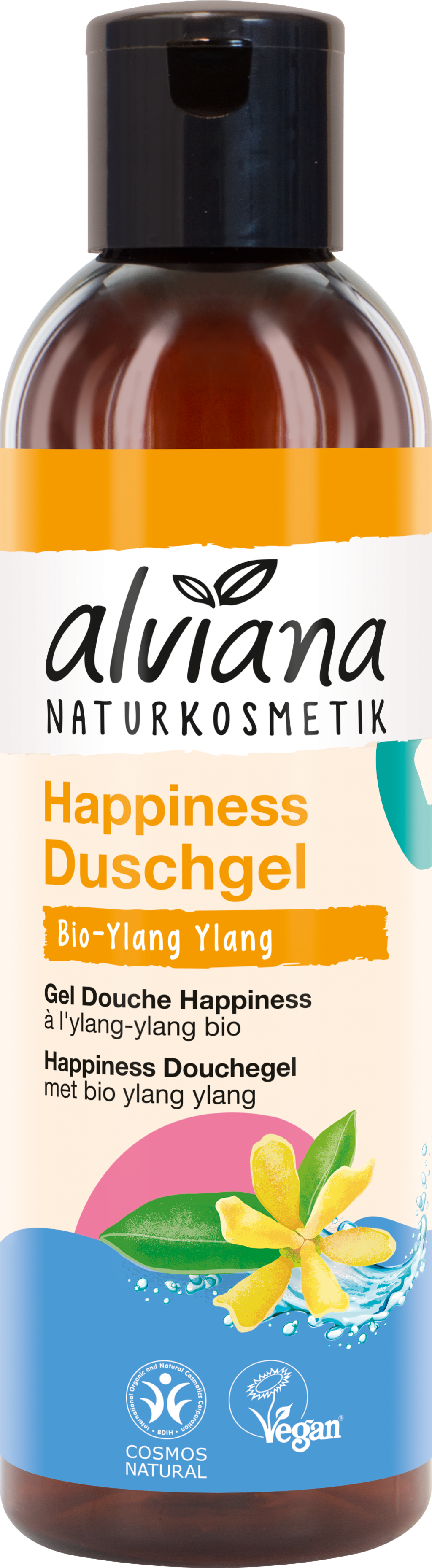 alviana Naturkosmetik  Happiness Duschgel Bio-Ylang Ylang, 250 ml