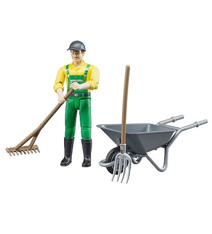Bruder Figur - bwoRød - Landmand m. Tilbeh?r - 62610