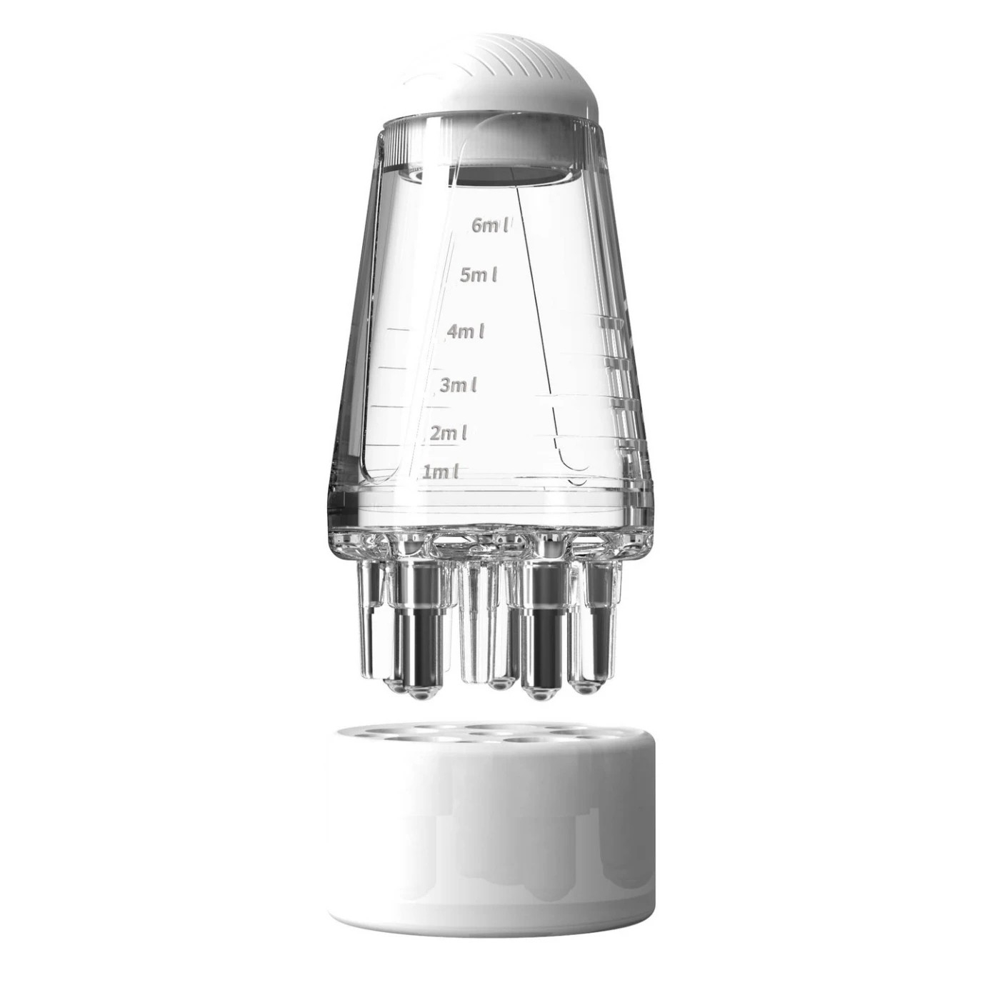 (25x55mm) Mini Haaröl Applikator Kopfhaut Massage Bürste - Transparent