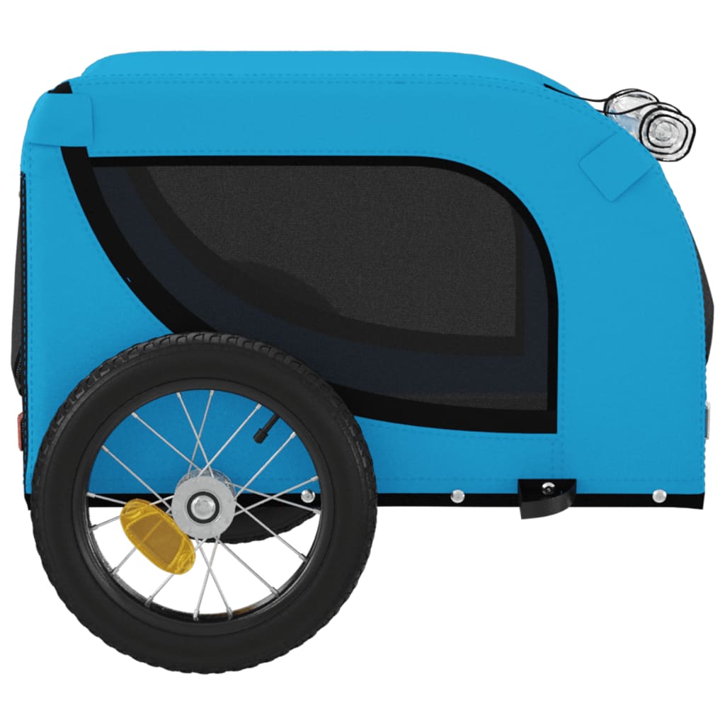 Remorque de vélo pour animaux de compagnie bleu et noir