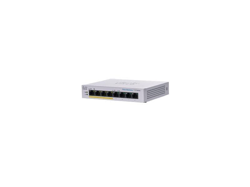 Cisco PoE Switch CBS110-8PP-D-EU 8 Port Unmanaged Switches der Cisco Business 110-Serie
