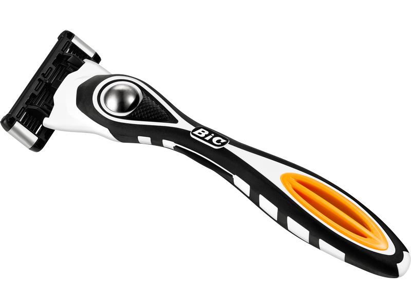 BIC Herrenrasierer Hybrid 5 Flex 1 Rasierer, 2 Klingen Herrenrasierer-Set mit Griff und Nano-Tech-Titan-5-Klingen-Nachfüllpackungen