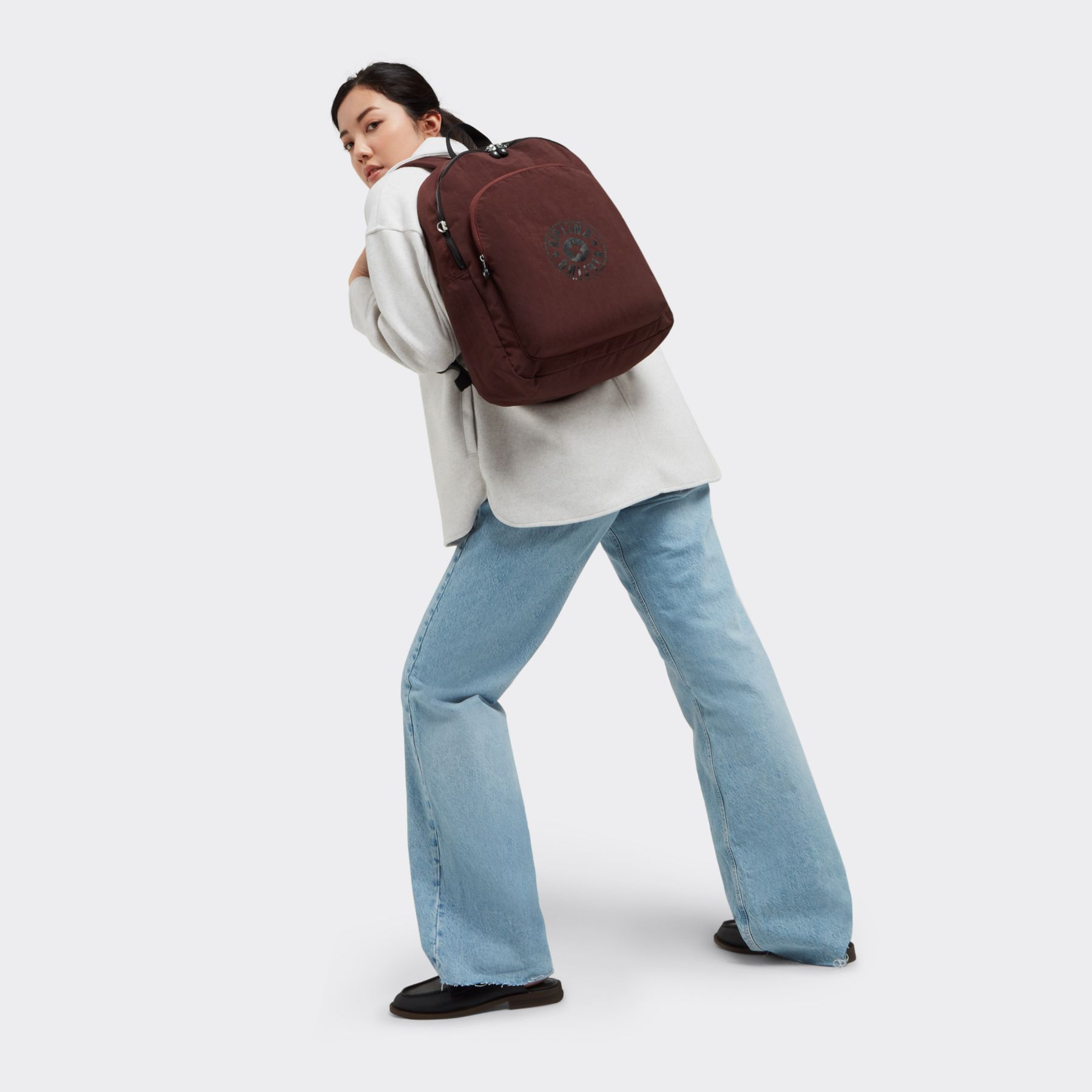 CURTIS L Grand Sac à Dos avec Housse pour Ordinateur - Mahogany Combo