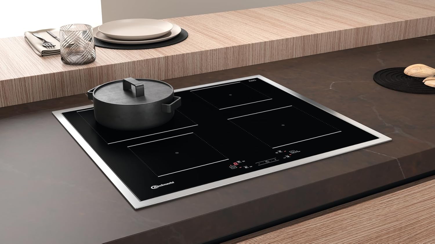 Bauknecht BAKO 466 Steam IND Einbau Backofen-Kochfeld Kombination/Heißluftbackofen mit 12 Funktionen/Gentle Steam/EEK A+/Induktions-Kochfeld/ 60cm/Inox