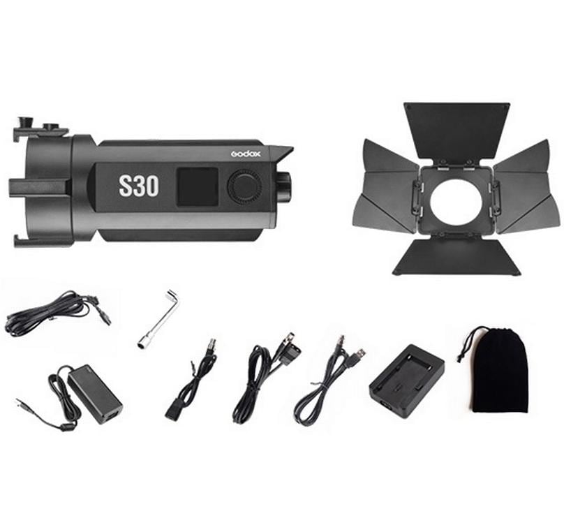 S30 LED-Fokussier Leuchte mit SA-08<br>Fokussierbares LED-Licht mit einstellbarem Lichtstrahl, ideal für Produktbeleuchtung, Fotojournalismus, Porträt und auch Filmaufnahmen