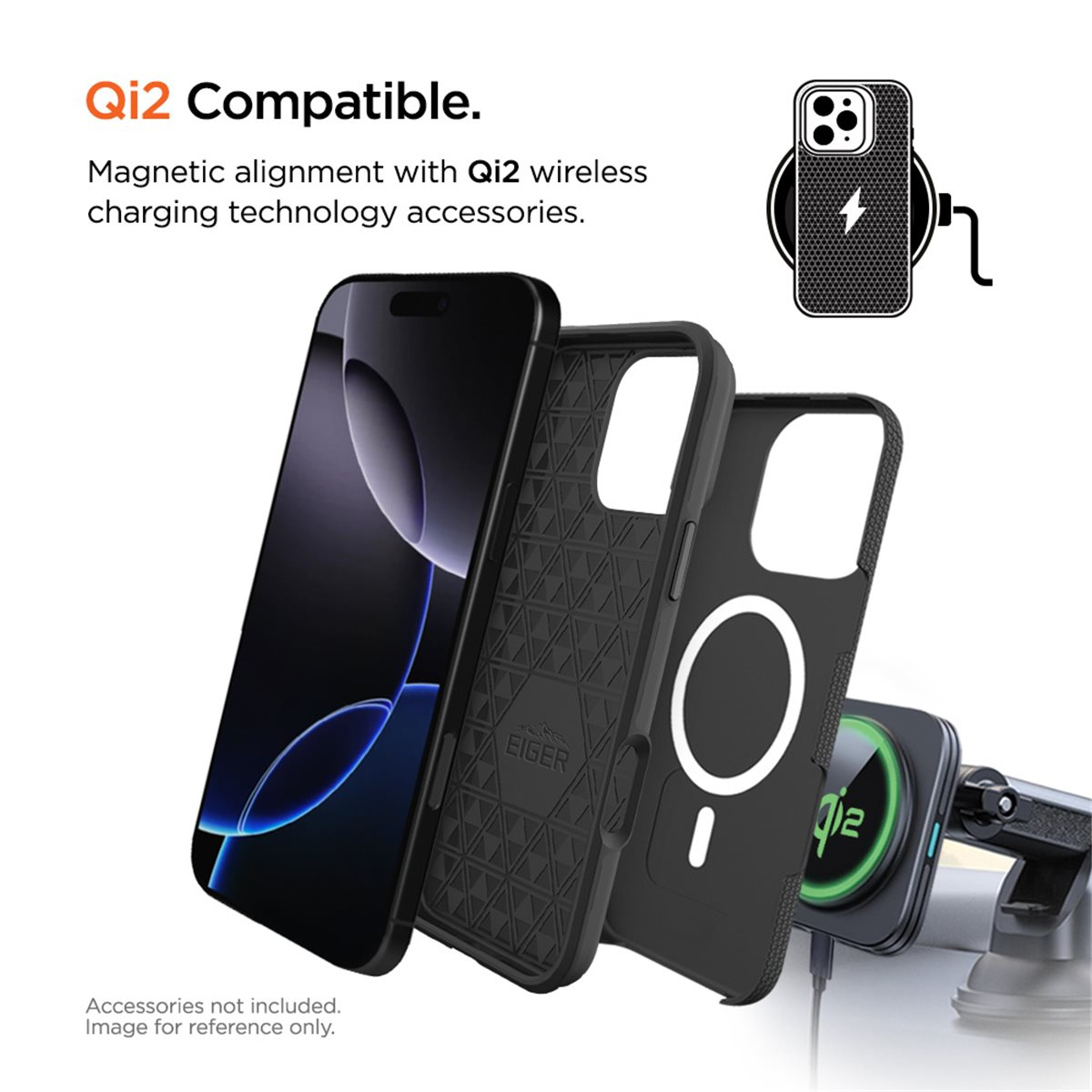 iPhone 16 Pro MagSafe North Case Premium Hybrid Schutzhülle (EGCA00695) - Schwarz