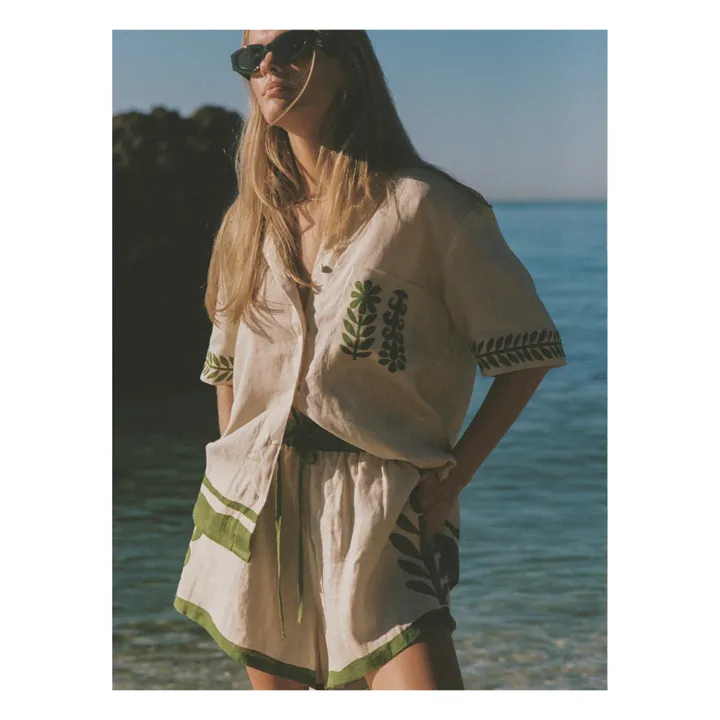 Soleil Soleil Short Abbey Vestige Lin | Blanc