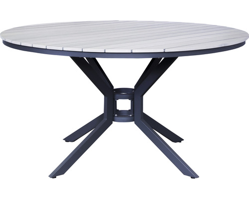 Eettafel, tuintafel, SenS-Line tuinmeubelen, 140 x 140 x 74 cm, aluminiumgrijs