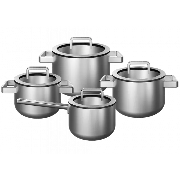 KOQI Downdraft Pannenset Mira 3-ply 8-delig