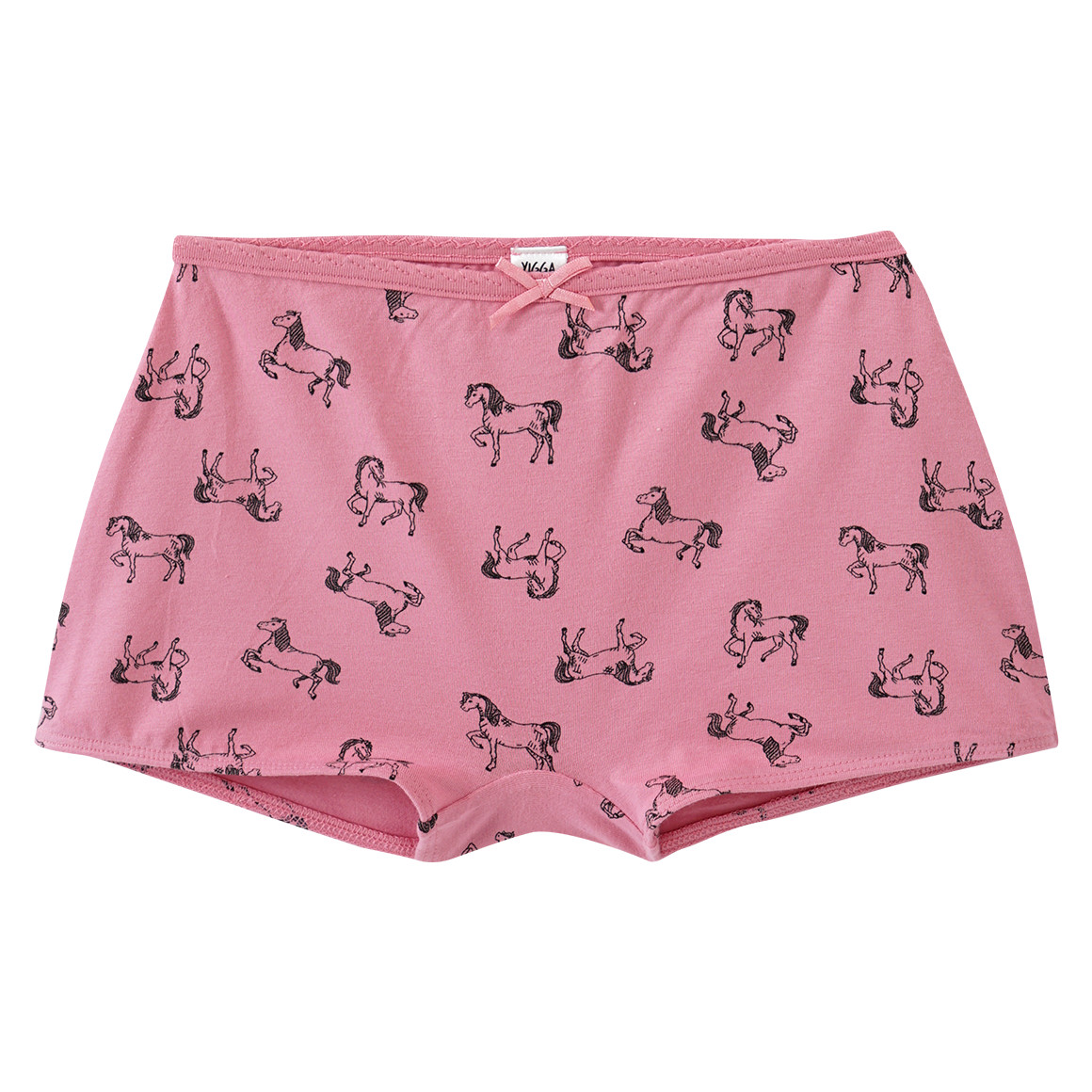 Yigga 3 Mädchen Pantys mit Pferde-Motiven rosa / dunkelrosa / hellgrau