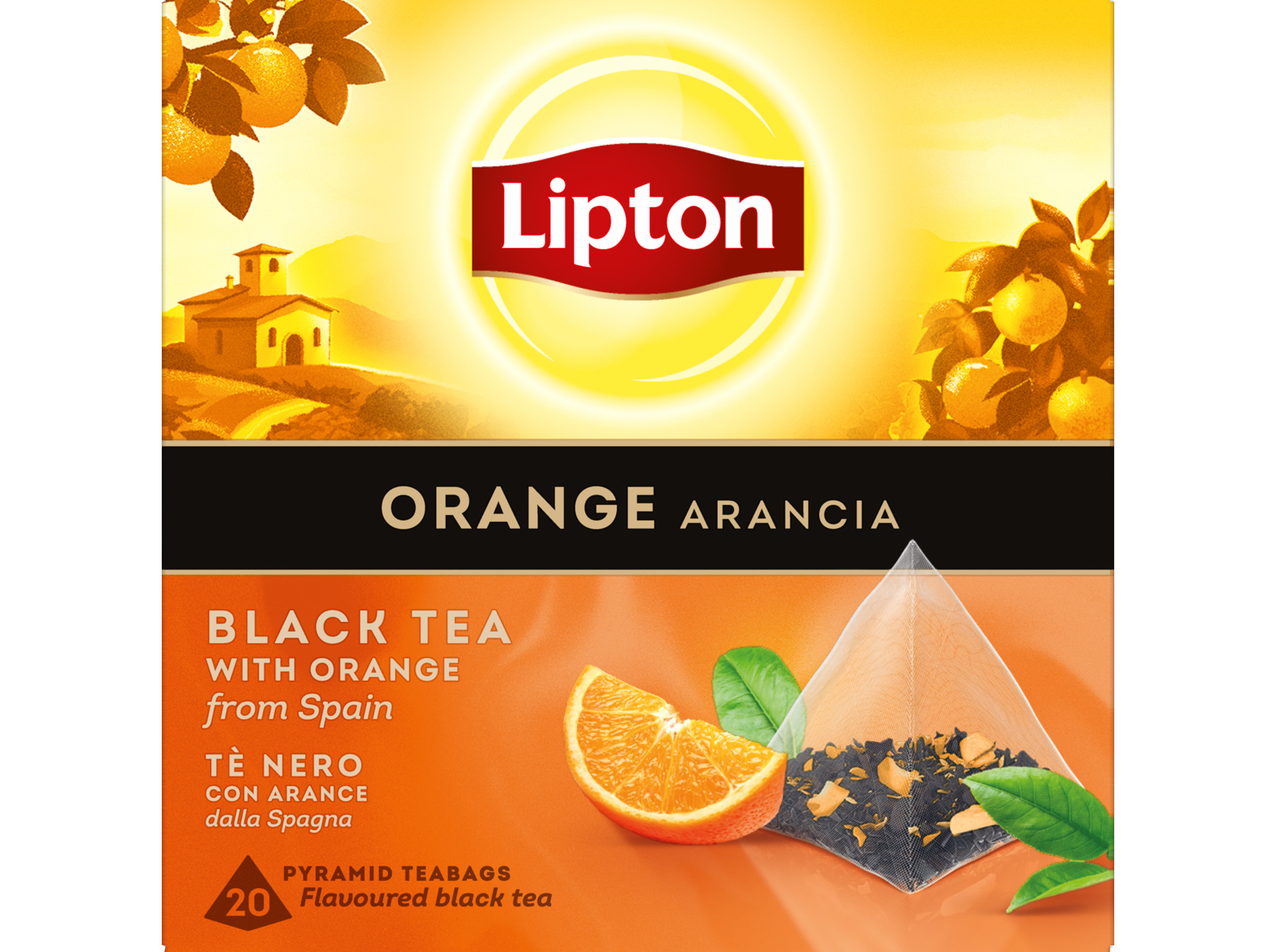 CHÁ PRETO LIPTON LARANJA 20 SAQ