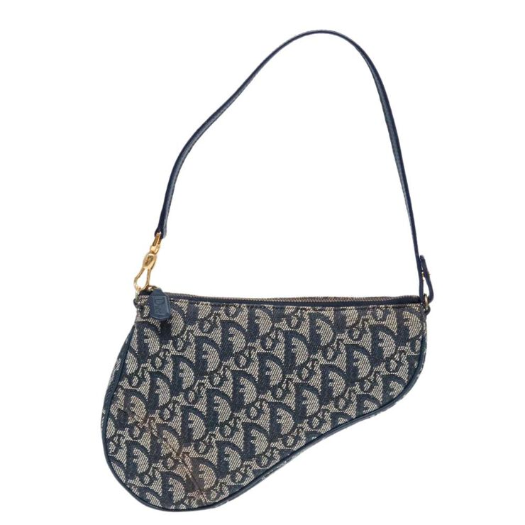 Dior Vintage Dior Saddle Bag Navy