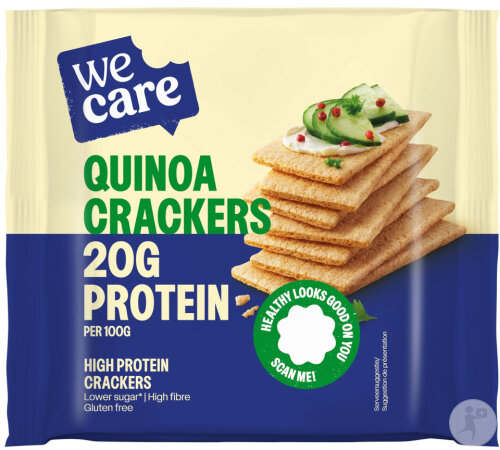 We Care High Protein Quinoa Crackers 100g