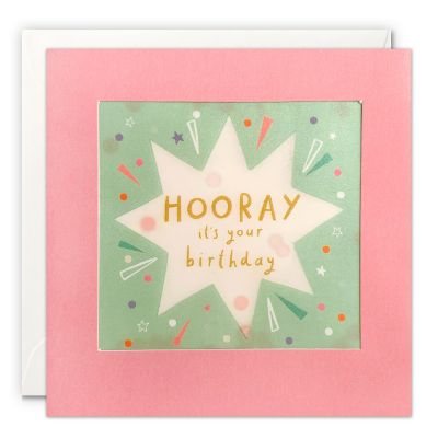 Birthday Hooray Paper Shakies Card