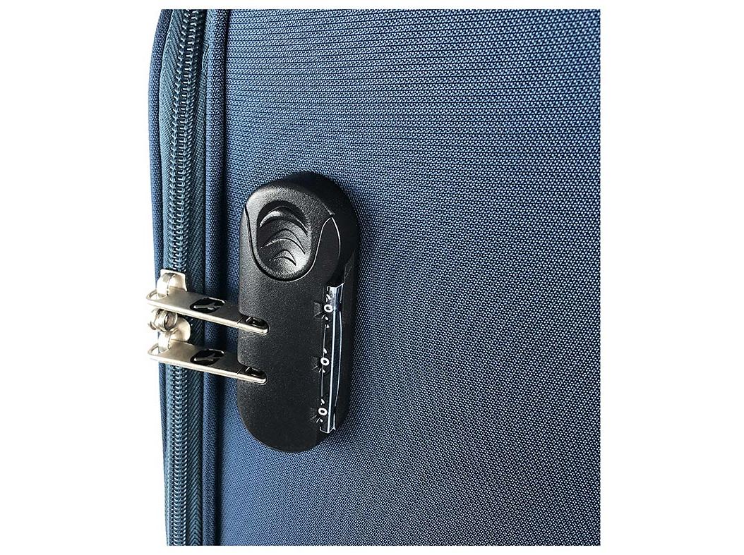 MALA DE CABINE FLEXÍVEL AIRPORT AZUL 8 RODAS 55CM
