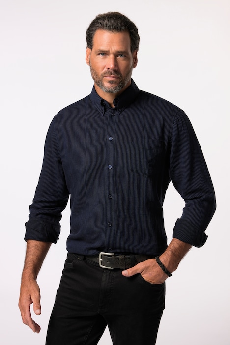 JP 1880 Streifenhemd, Langarm, Buttondown-Kragen, Modern Fit, bis 8 XL